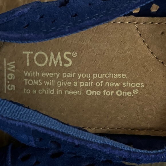 Women’s TOMS Blue Flats - Size 6.5 never worn - Picture 5 of 6